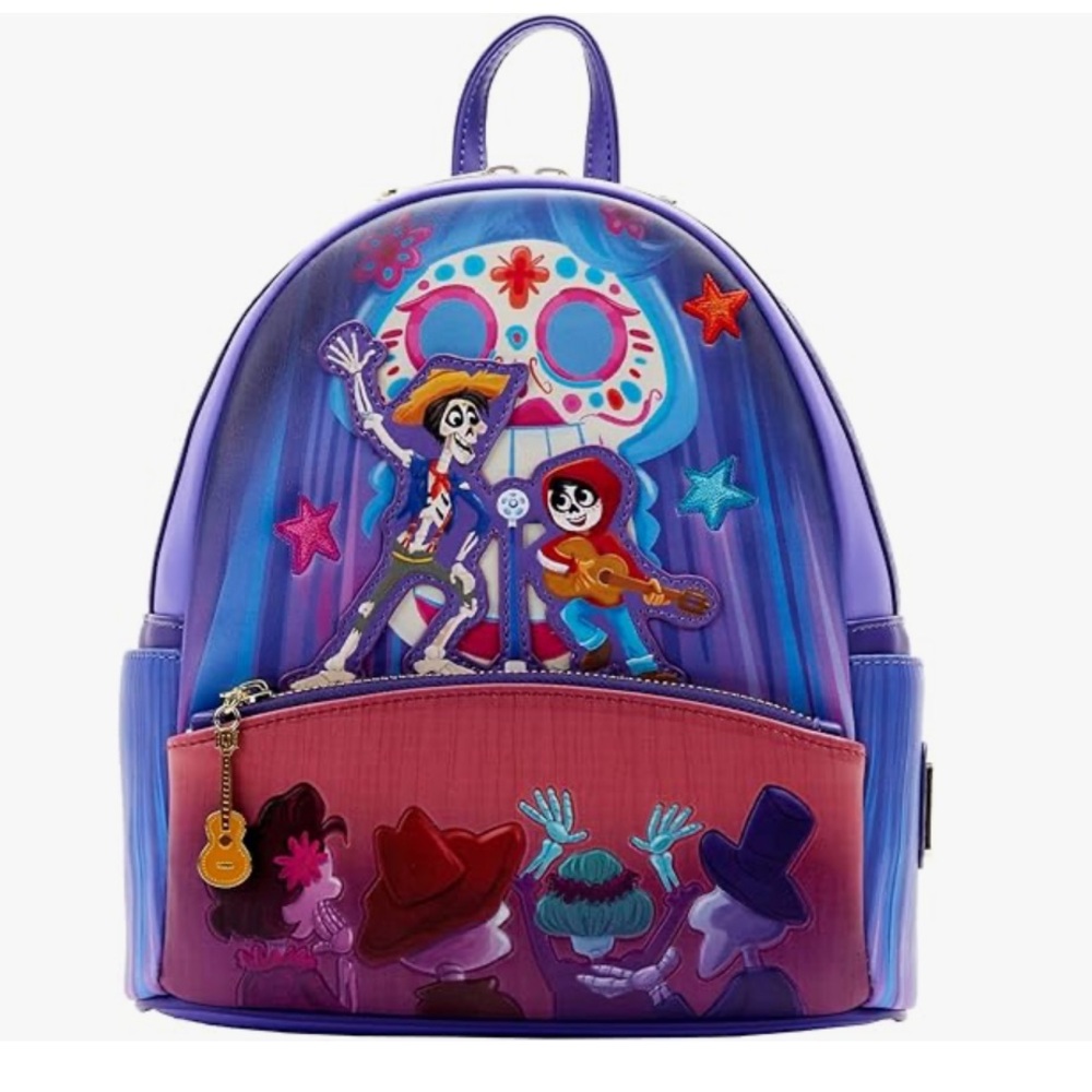 Loungefly Disney Pixar Moments Coco Miguel and Hector Mini Backpack